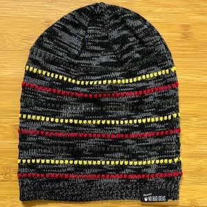 No Bad Ideas Stash Pocket Beanie - Black, Red, Yellow